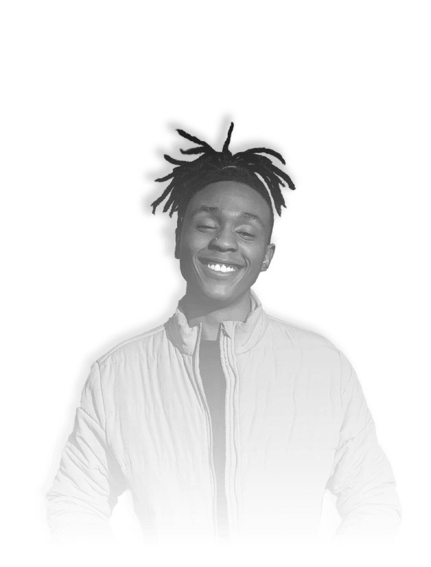 Thando Stefaans hero portrait — designer in studio with warm neutral backdrop